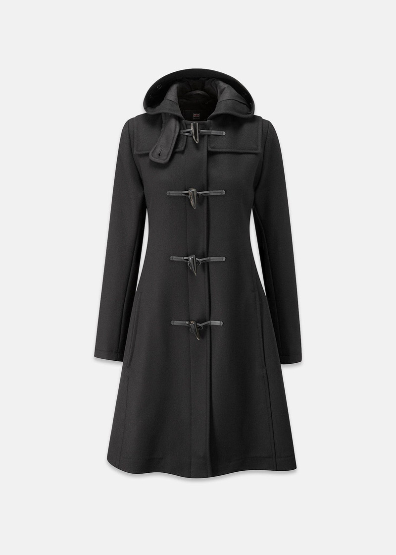 Women's Swing Duffle Coat Black 1