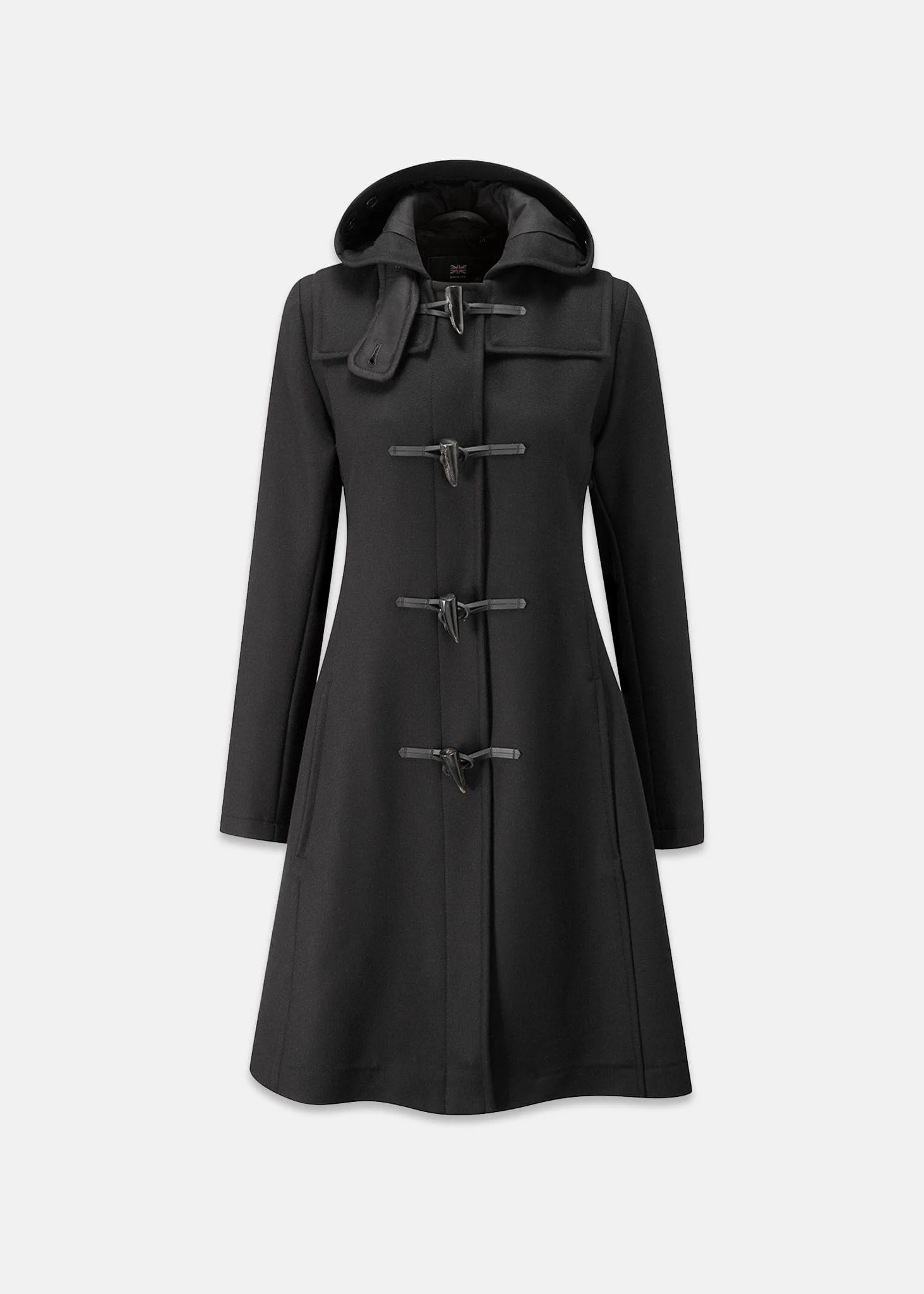 Women's Swing Duffle Coat Black - 1