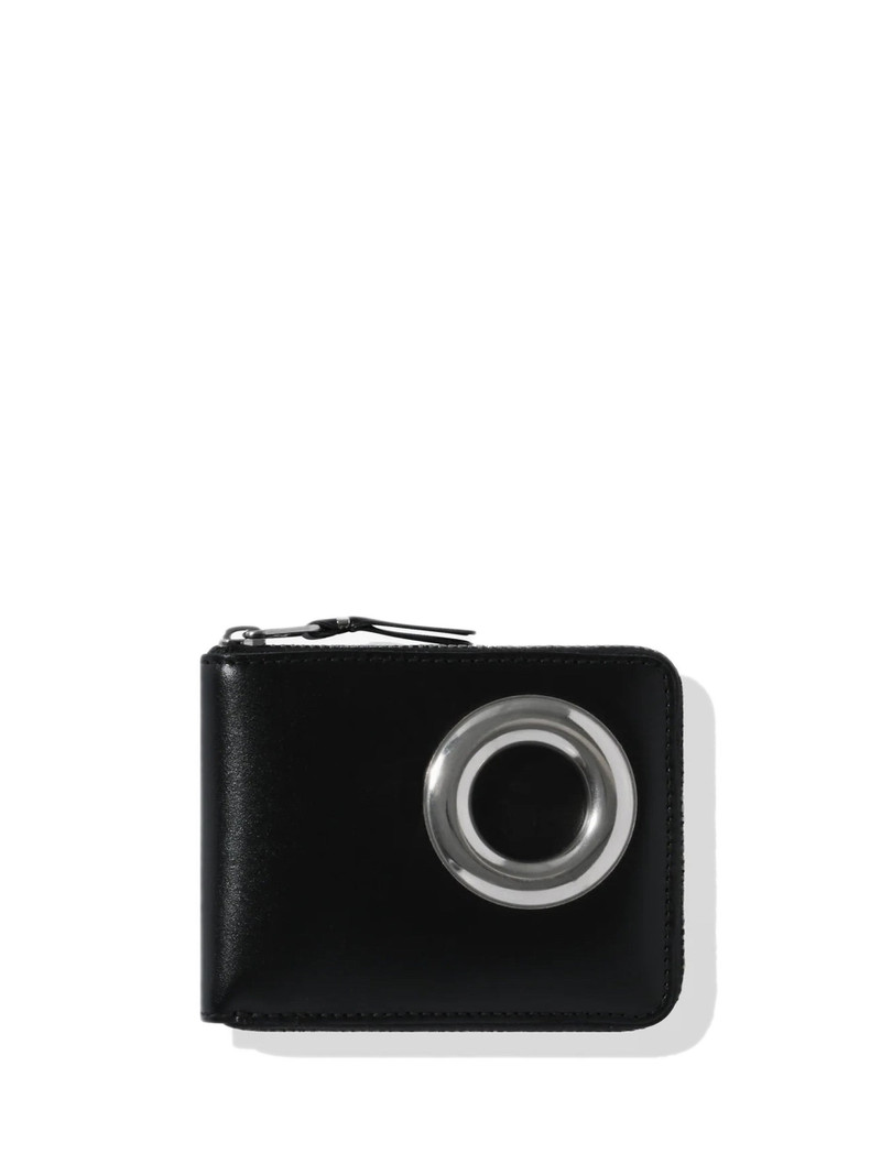 SA7100SE SILVER EYELET WALLET - BLACK 1