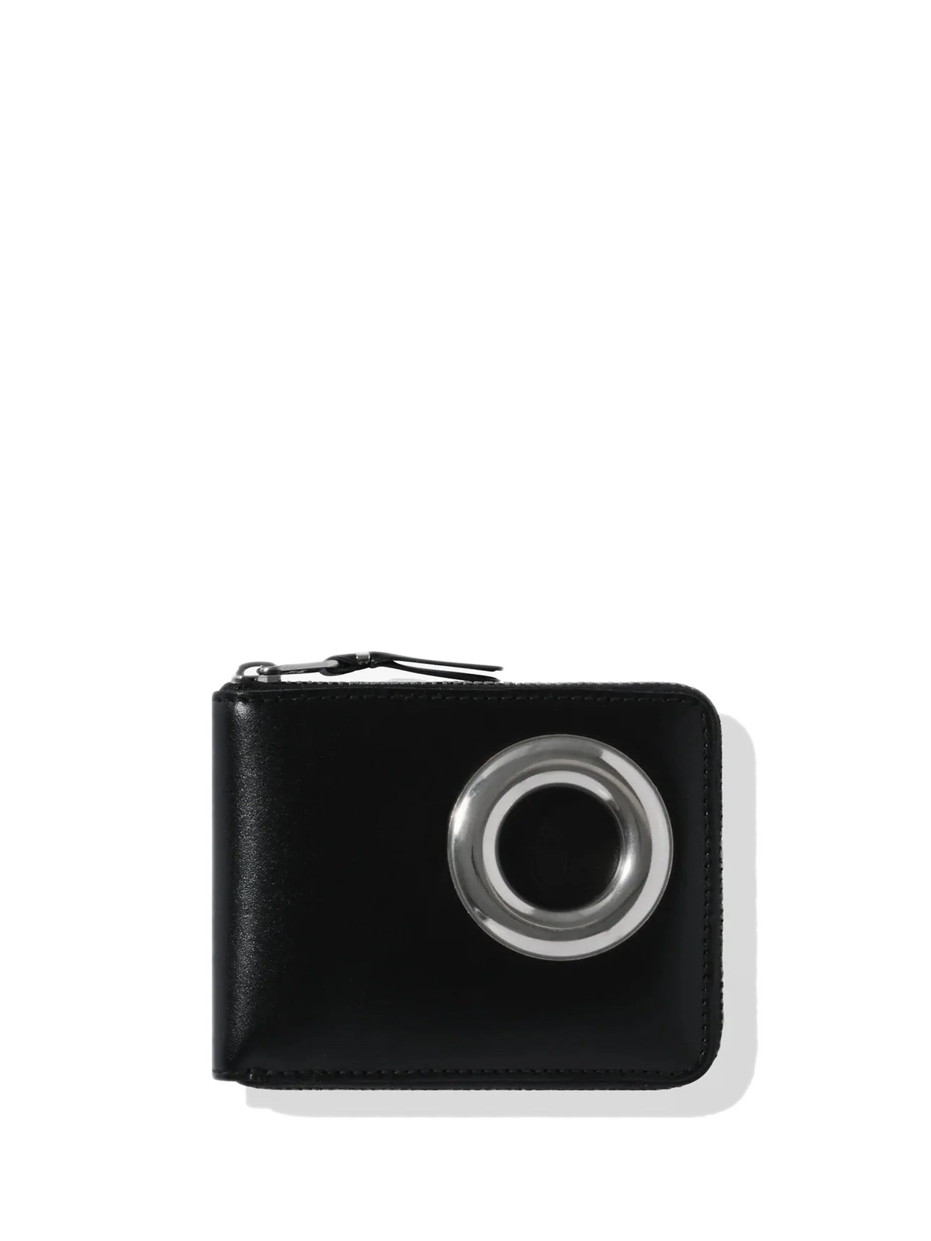 SA7100SE SILVER EYELET WALLET - BLACK - 1