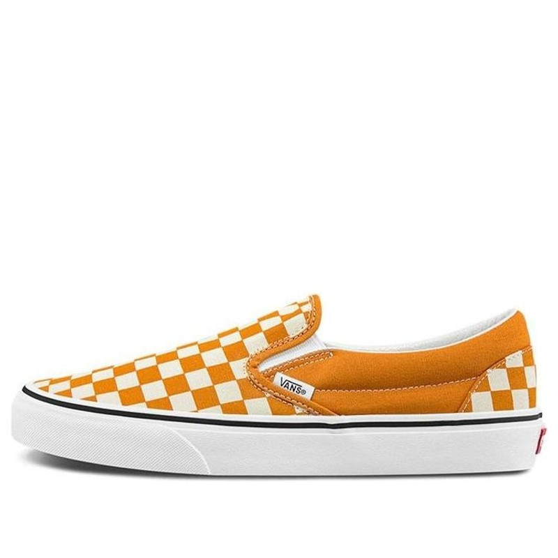 Vans Unisex Checkerboard Classic Slip-On Sneakers Yellow/White VN0A5JMH8LF - 1