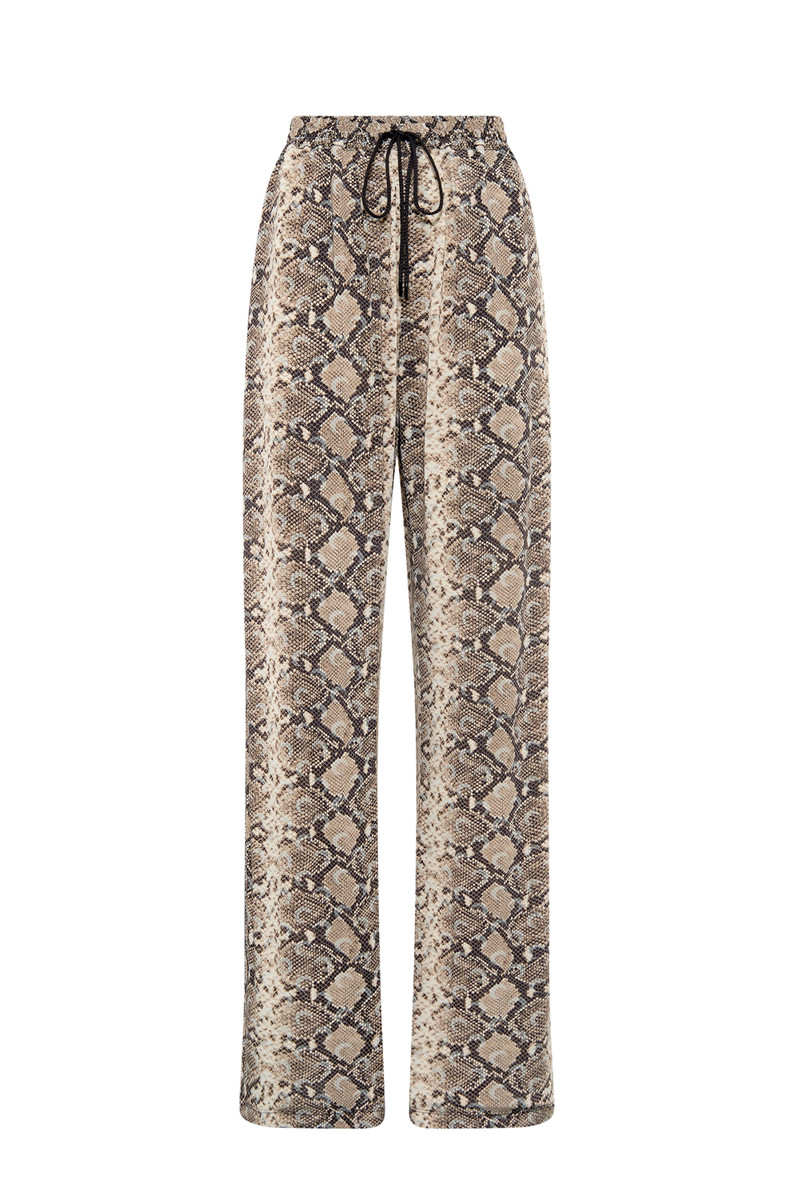 파이썬 프린트 드랩 저지 Drawstring Trousers - 1