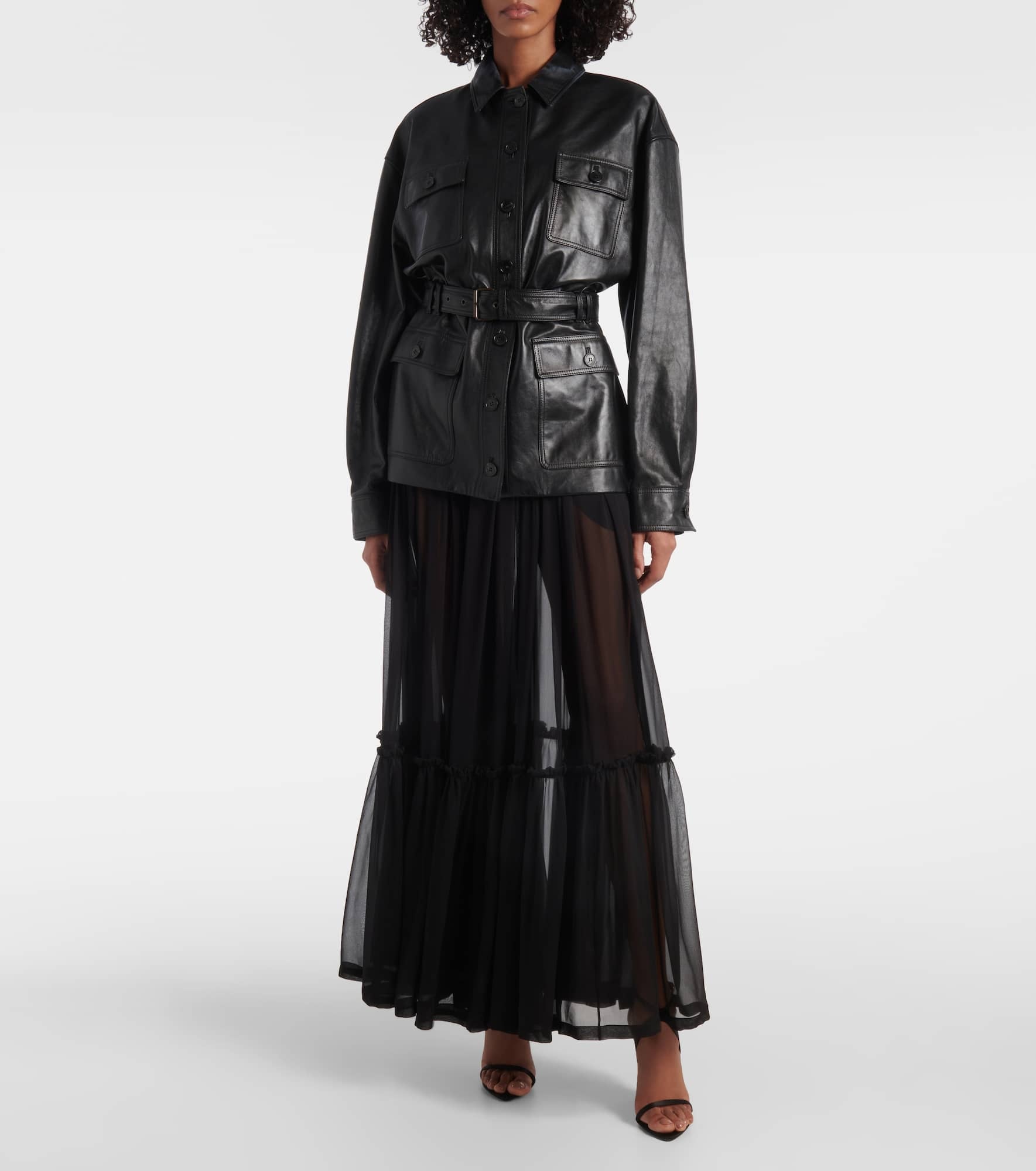 Saharienne belted leather jacket - 2