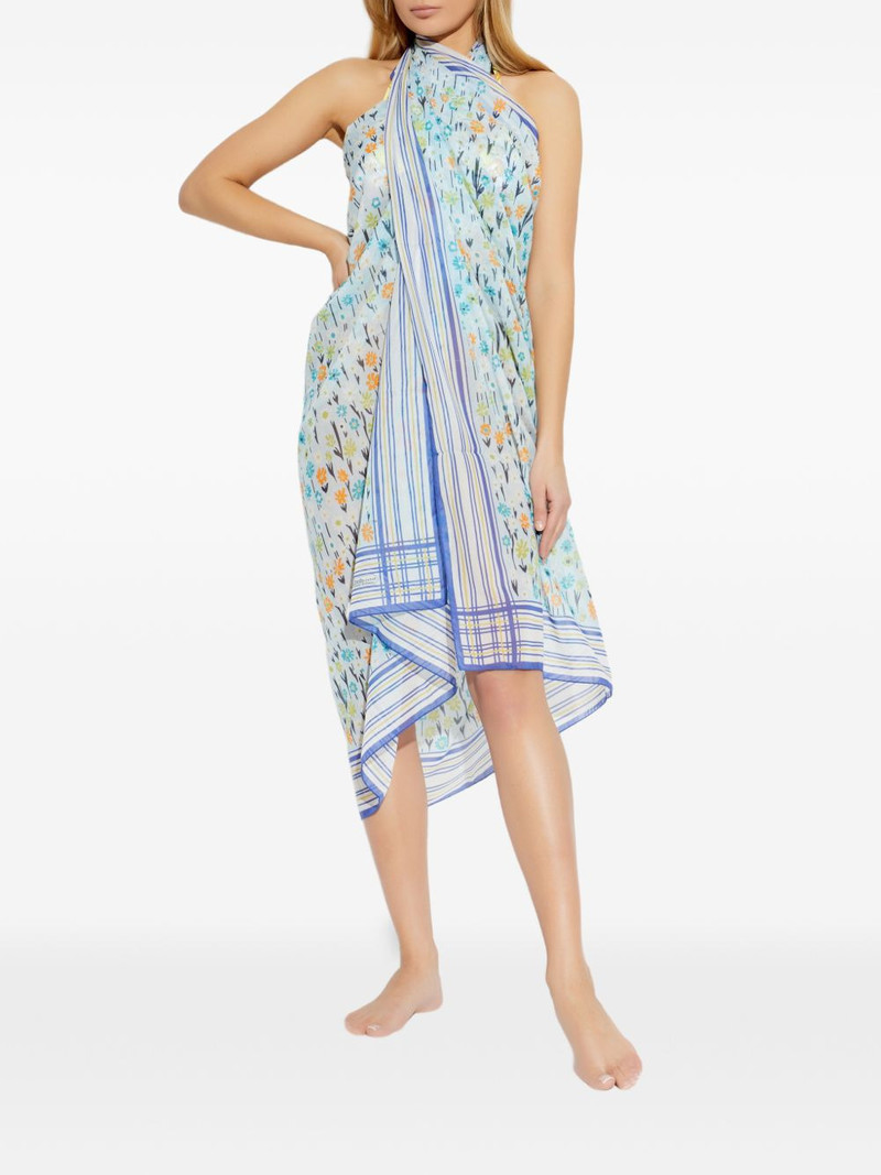 striped floral beach dress 3