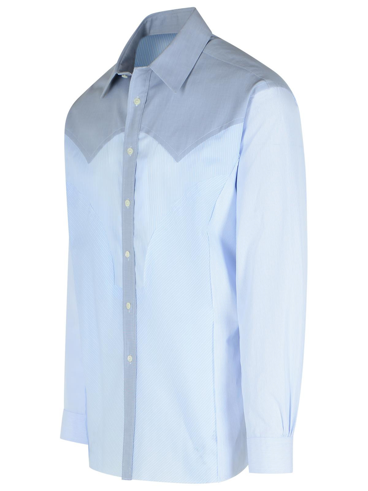 Maison Margiela Light Blue Cotton Shirt Men - 2