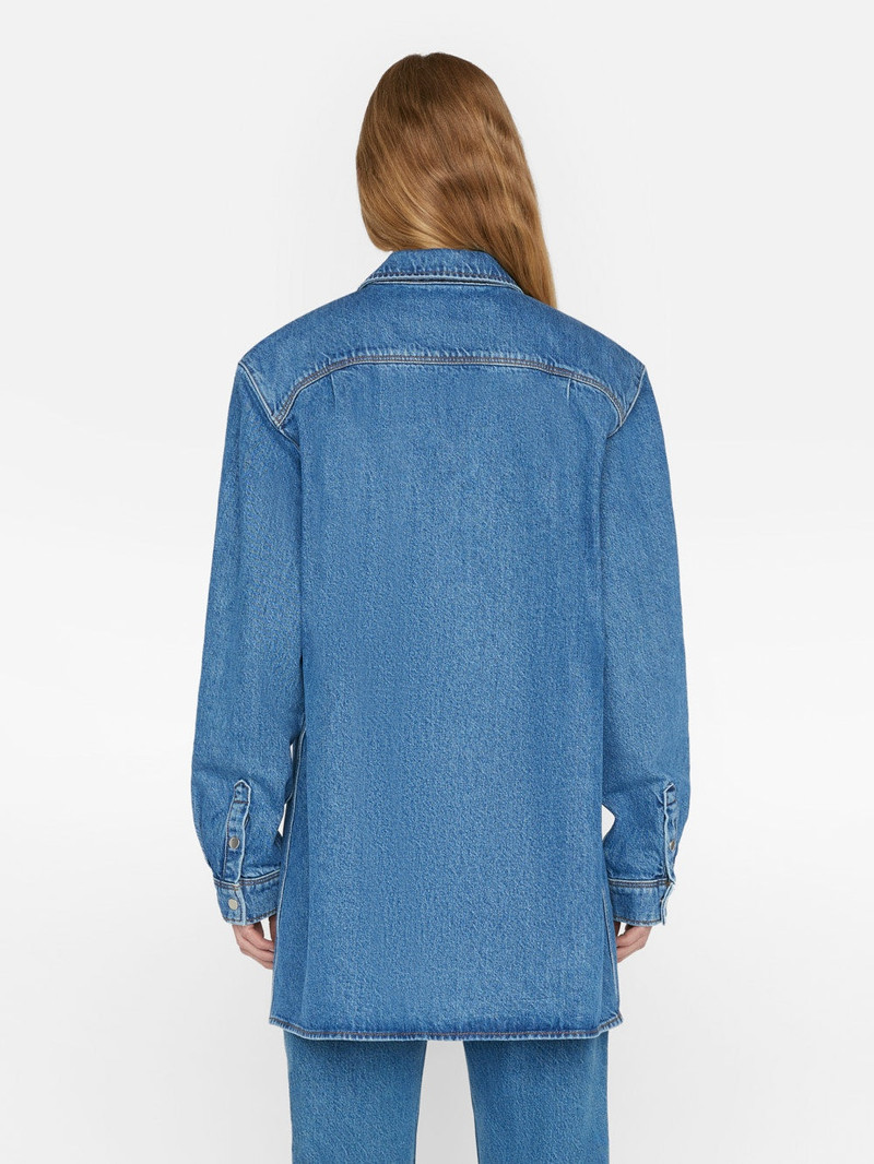 A Line Shirt Dress in Brisk 8