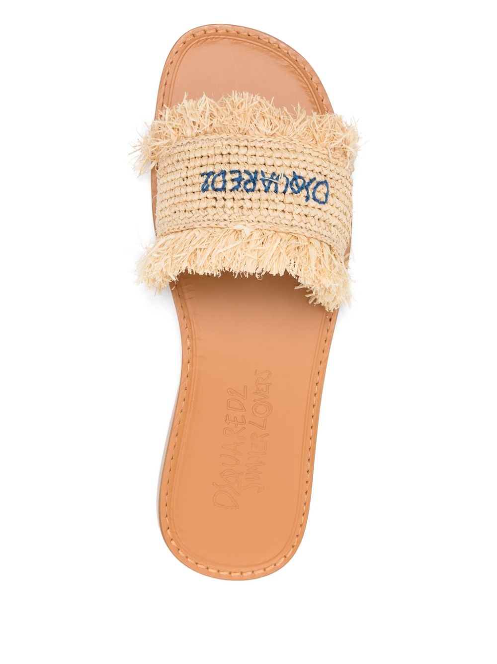 logo-embroidered slides - 4