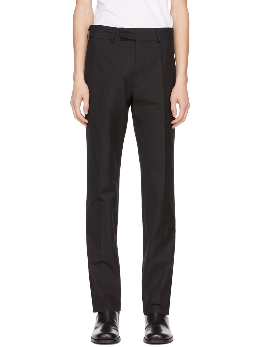 Black Cotton Trousers - 1