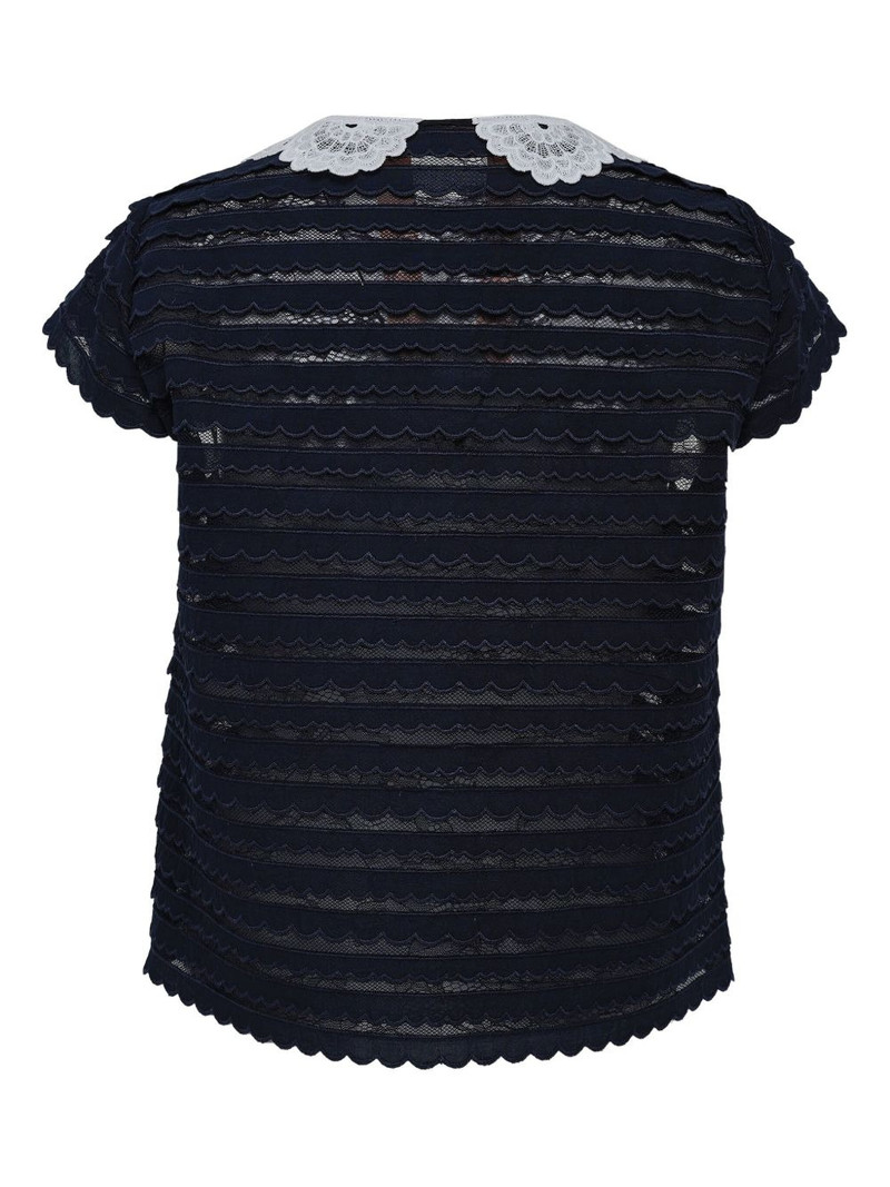N°21 peterpan collar scallop top outlook