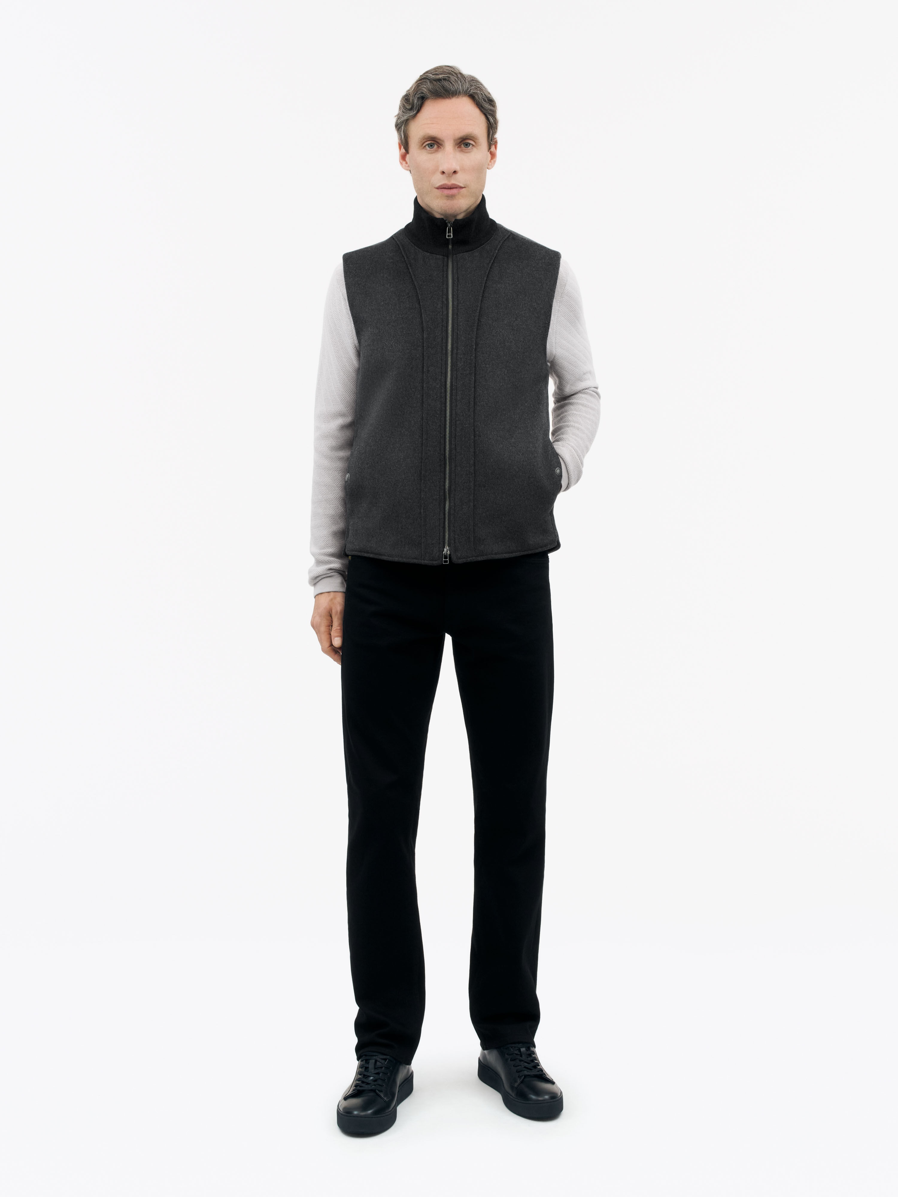 Elier Wool Blend Vest - 2
