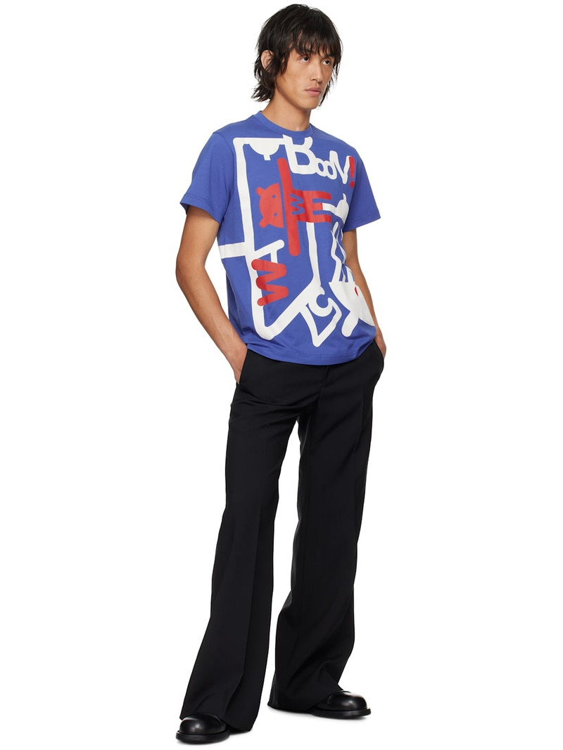 Walter Van Beirendonck Blue Loving An Alien T-shirt outlook