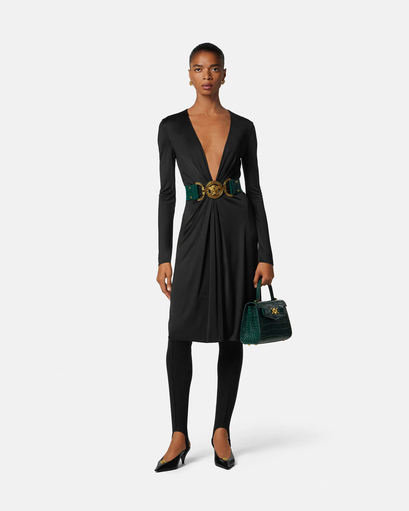 VERSACE Viscose-Jersey Midi Dress outlook