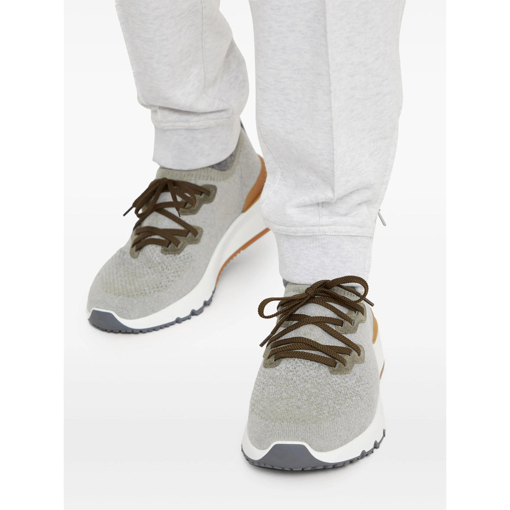 Brunello Cucinelli Grey Trainers - Low-Tops Men - 3