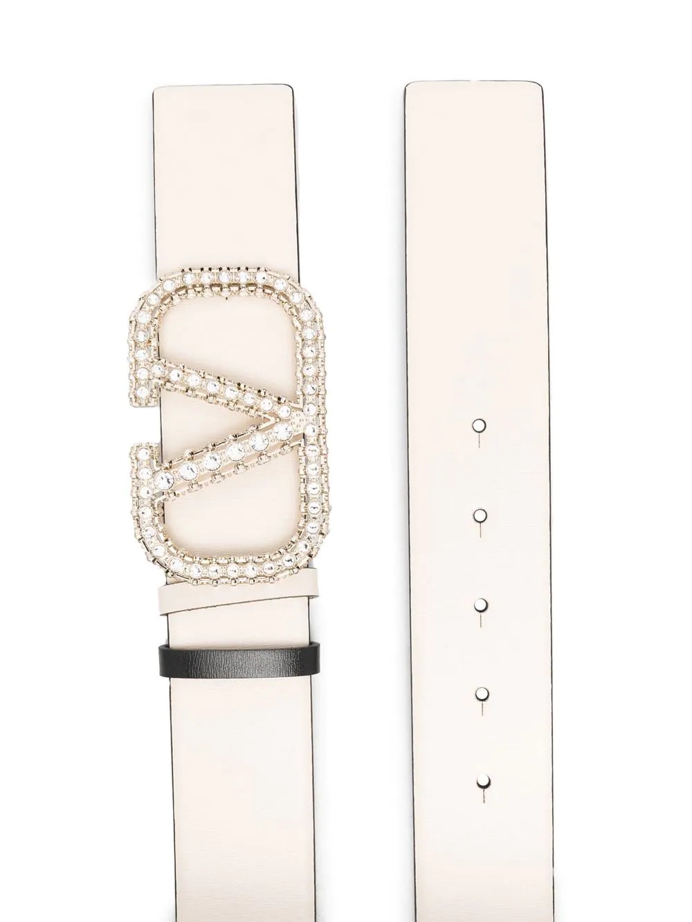 VLogo embellished-buckle reversible belt - 2