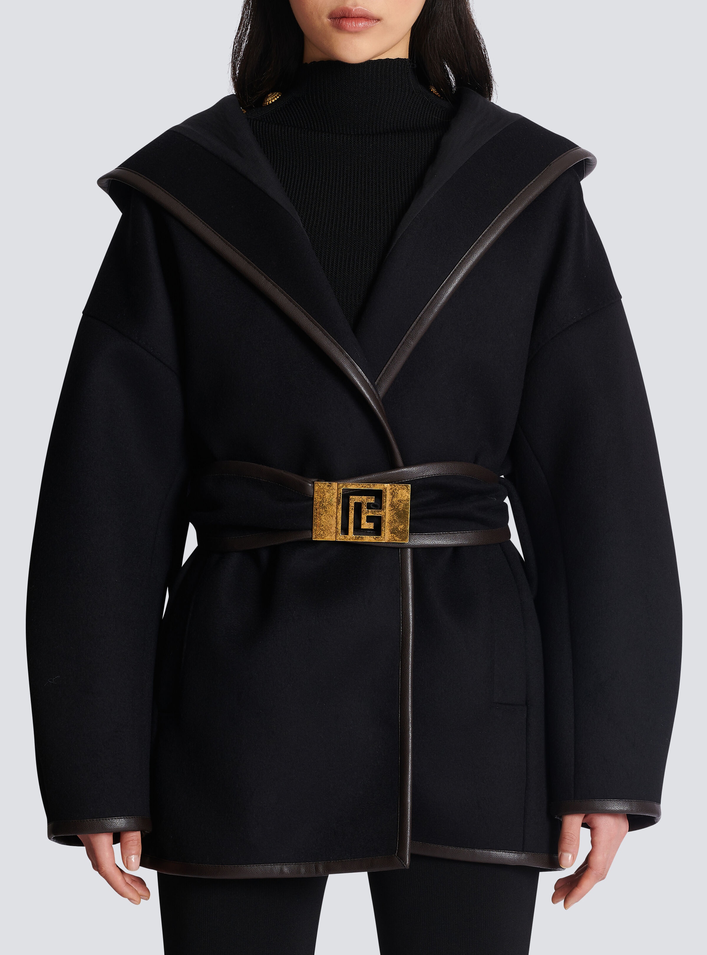Belted wool coat - 5