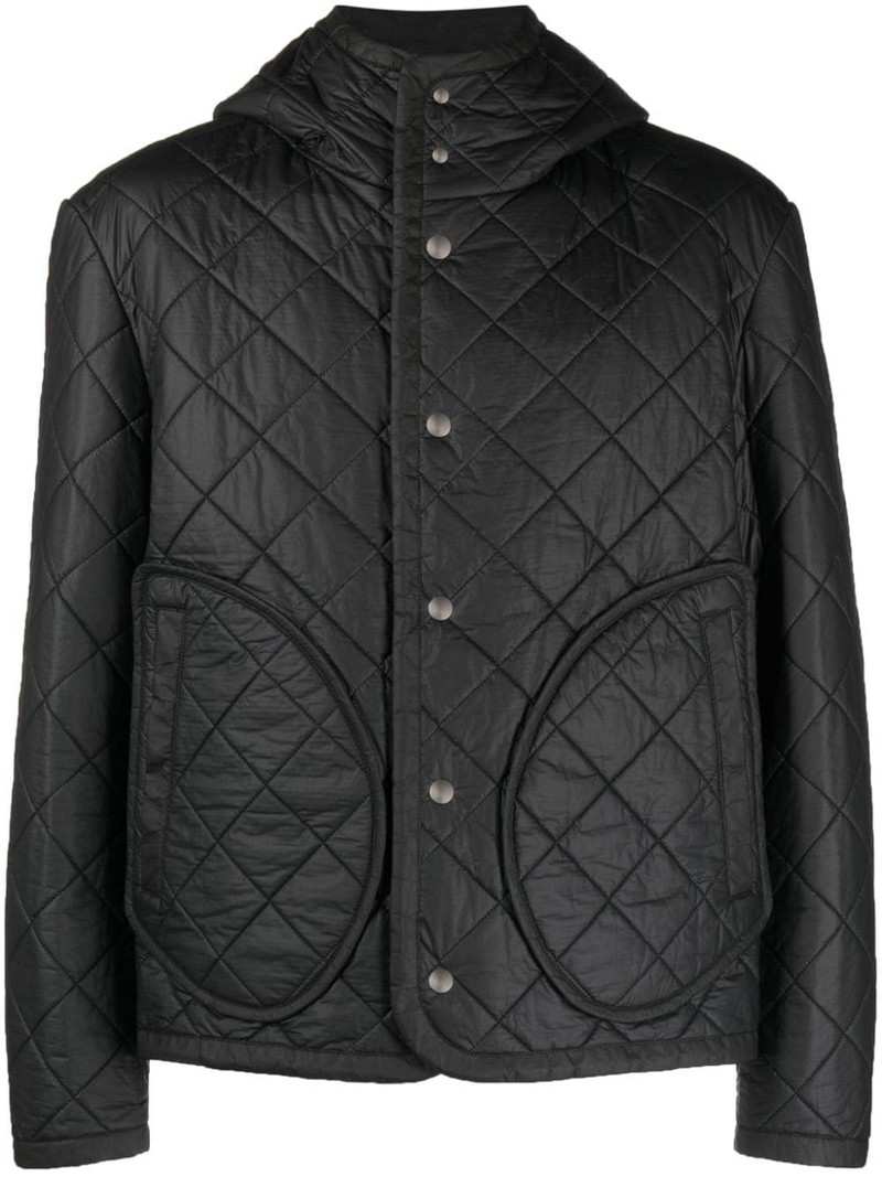 diamond-quilted hooded jacket 1