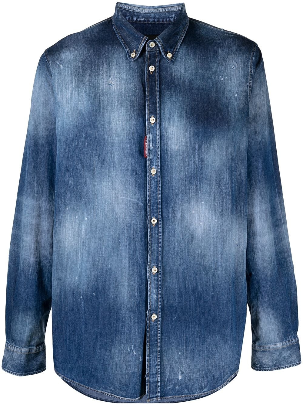 distressed denim shirt - 1