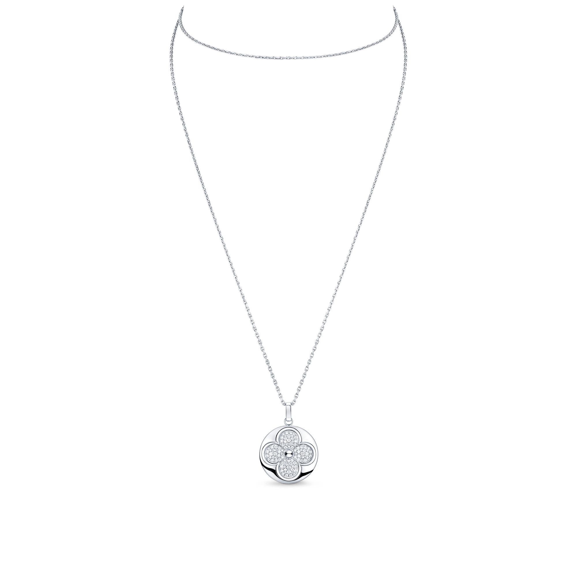 Color Blossom XL Medallion, White Gold And Diamonds - 3