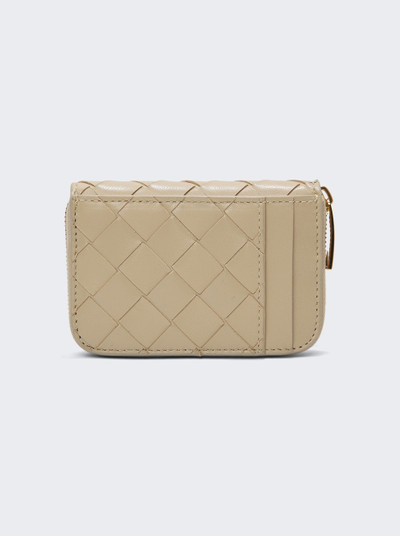 Bottega Veneta Intrecciato Zip Wallet Porridge and Gold outlook