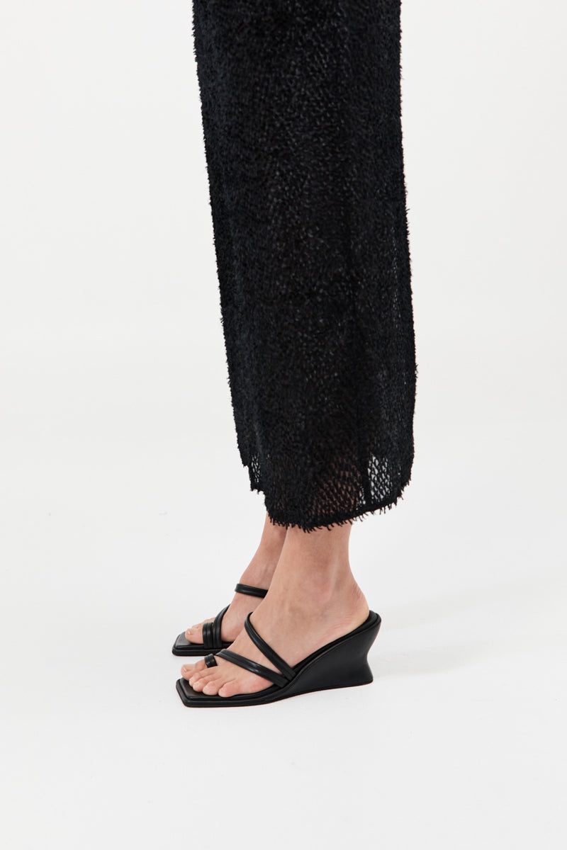 Soft Strap Contour Wedge - Black - 7