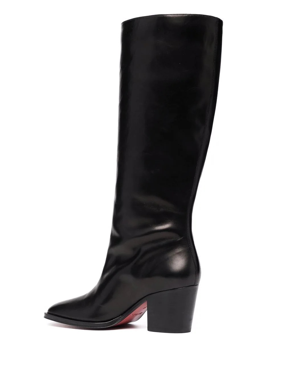 heeled leather boots - 3