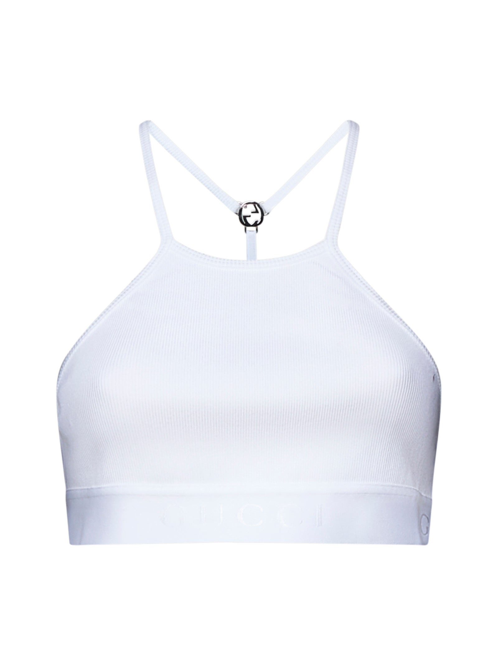 Gucci Women Logo-Plaque Jersey Crop Top - 1