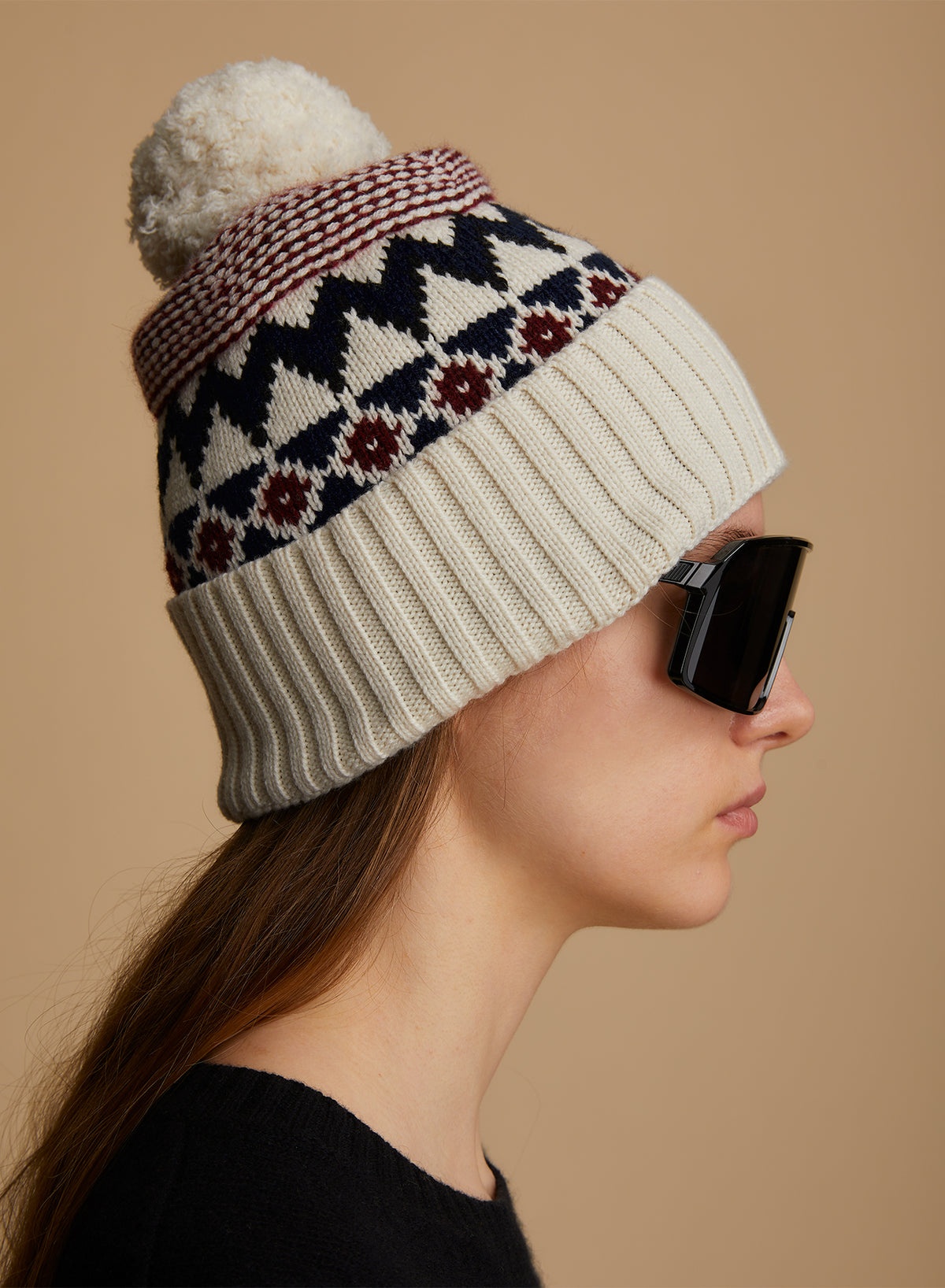 The Torres Beanie in Red Multi - 3