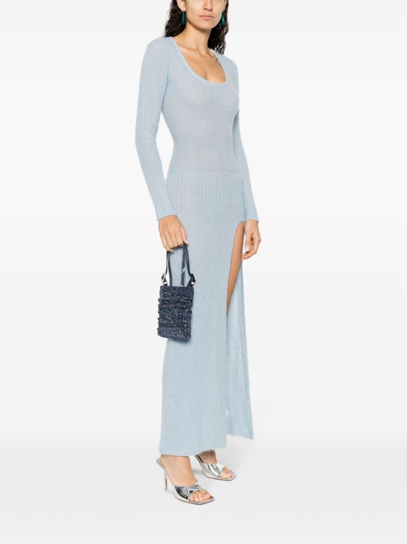 BENEDETTA BRUZZICHES rhinestone-embellished ruched mini bag outlook
