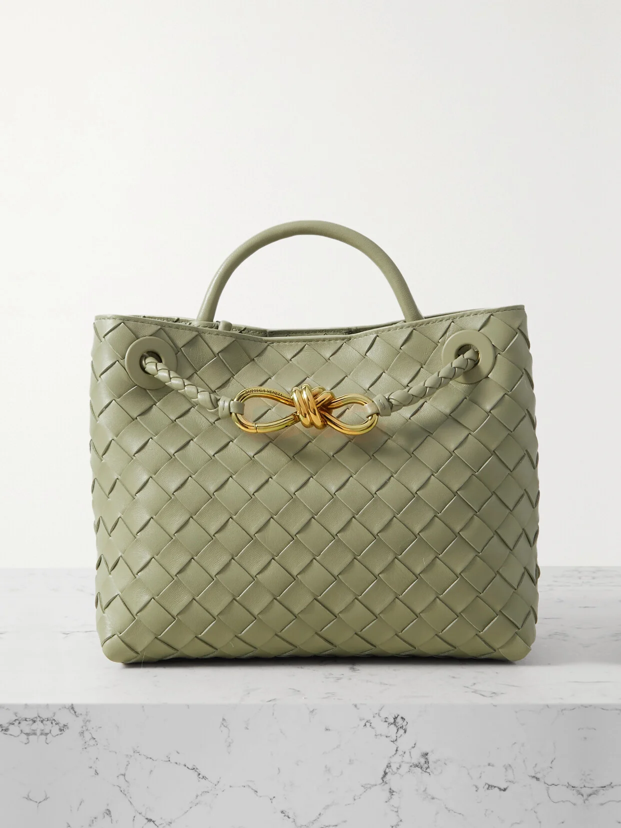 Andiamo Small Intrecciato Leather Tote - 1