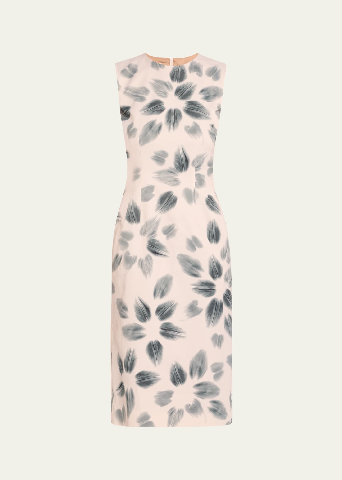 Delavina Printed Sheath Midi Dress - 1