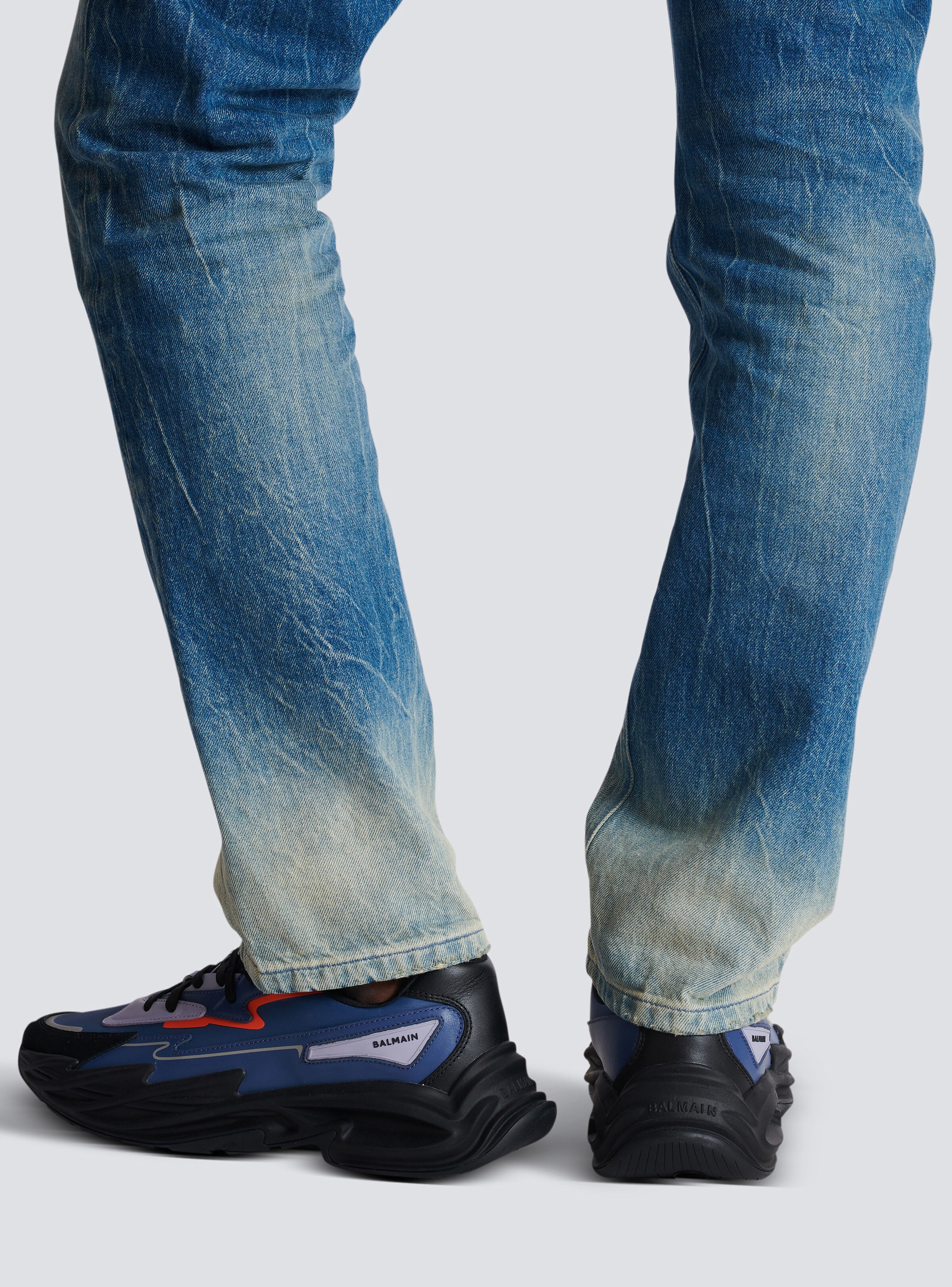 Run-Row leather and nylon trainers - 9