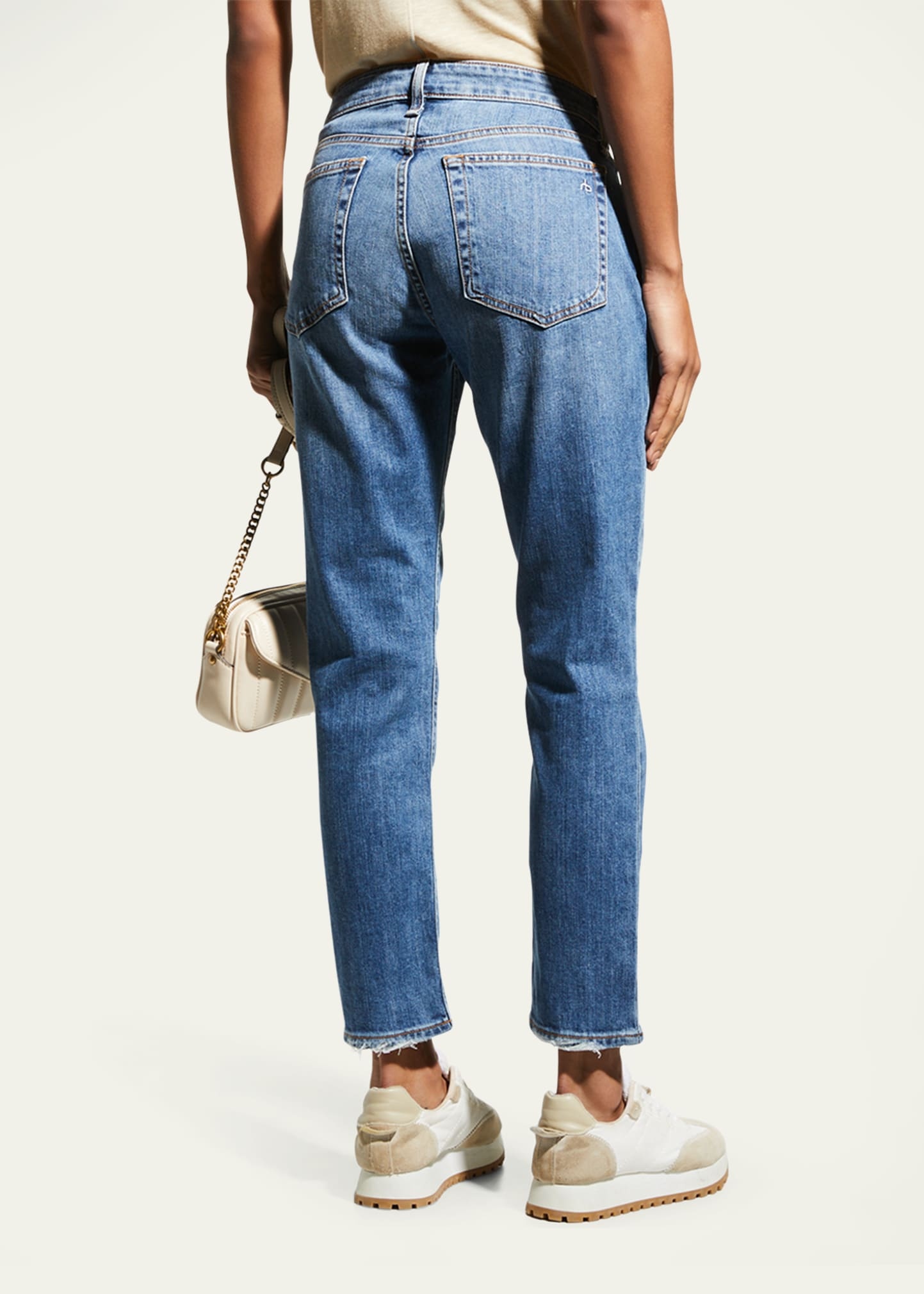 Dre Low-Rise Slim Boyfriend Ankle Jeans - 3