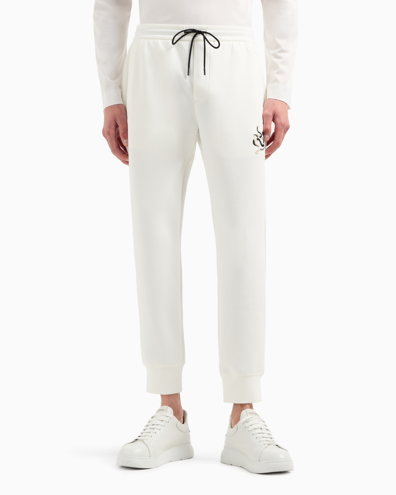 DOUBLE JERSEY JOGGERS WITH LUNAR NEW YEAR EMBROIDERY - 2