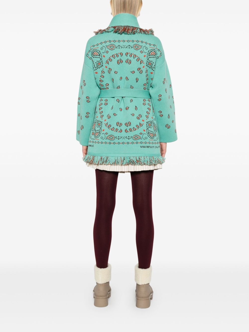 bandana-jacquard cardigan - 4