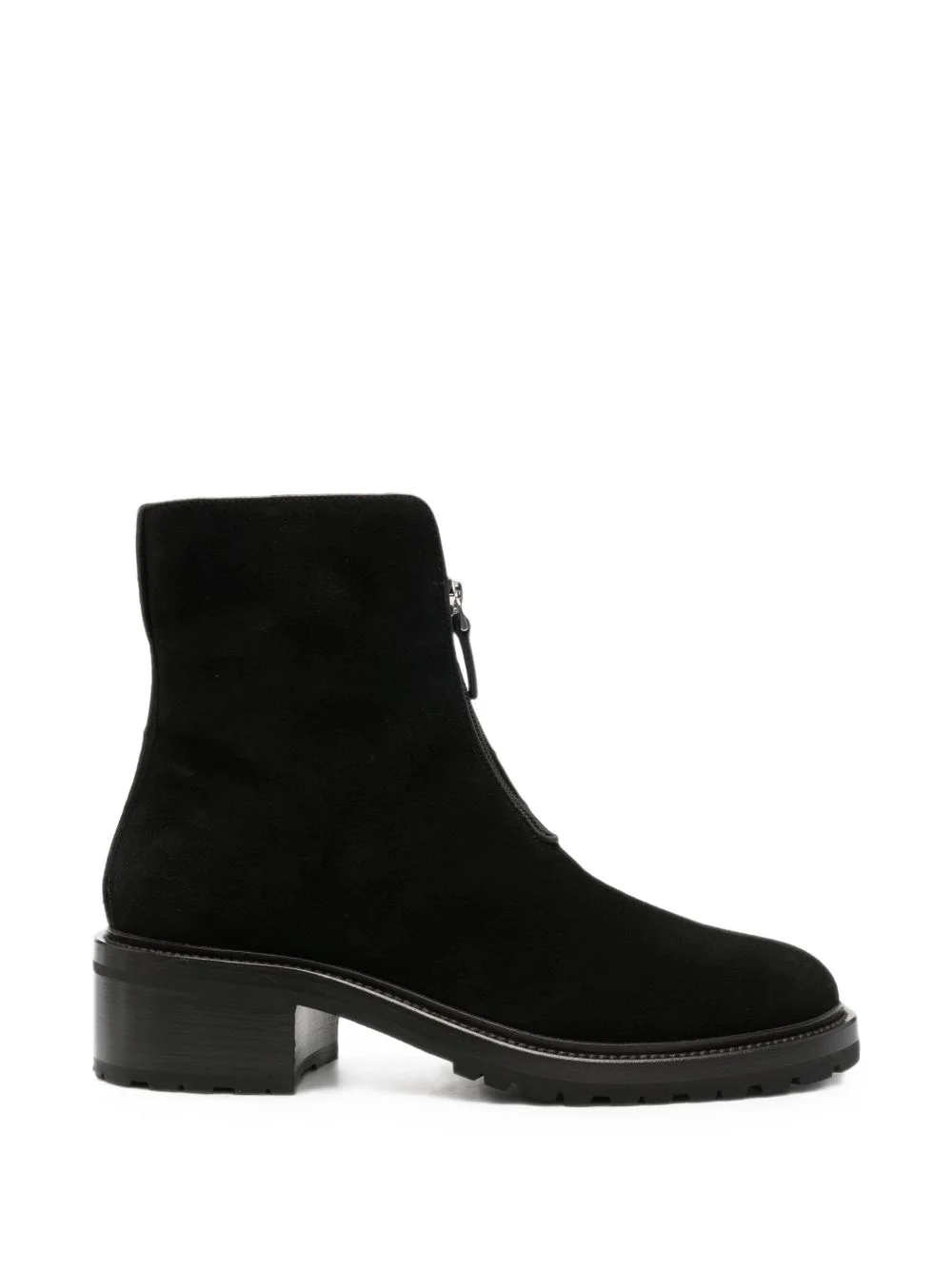Hike zipped-front suede boots - 1