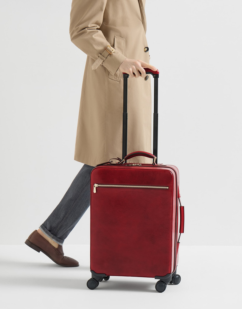 Burnished calfskin suitcase 4