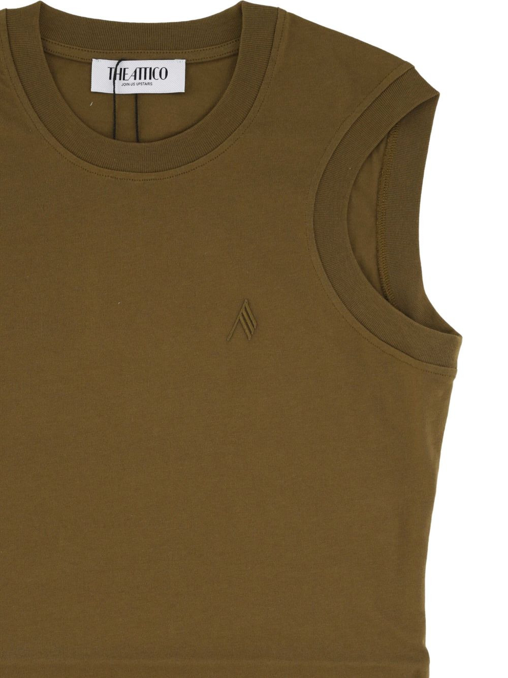 crew-neck sleeveless top - 3