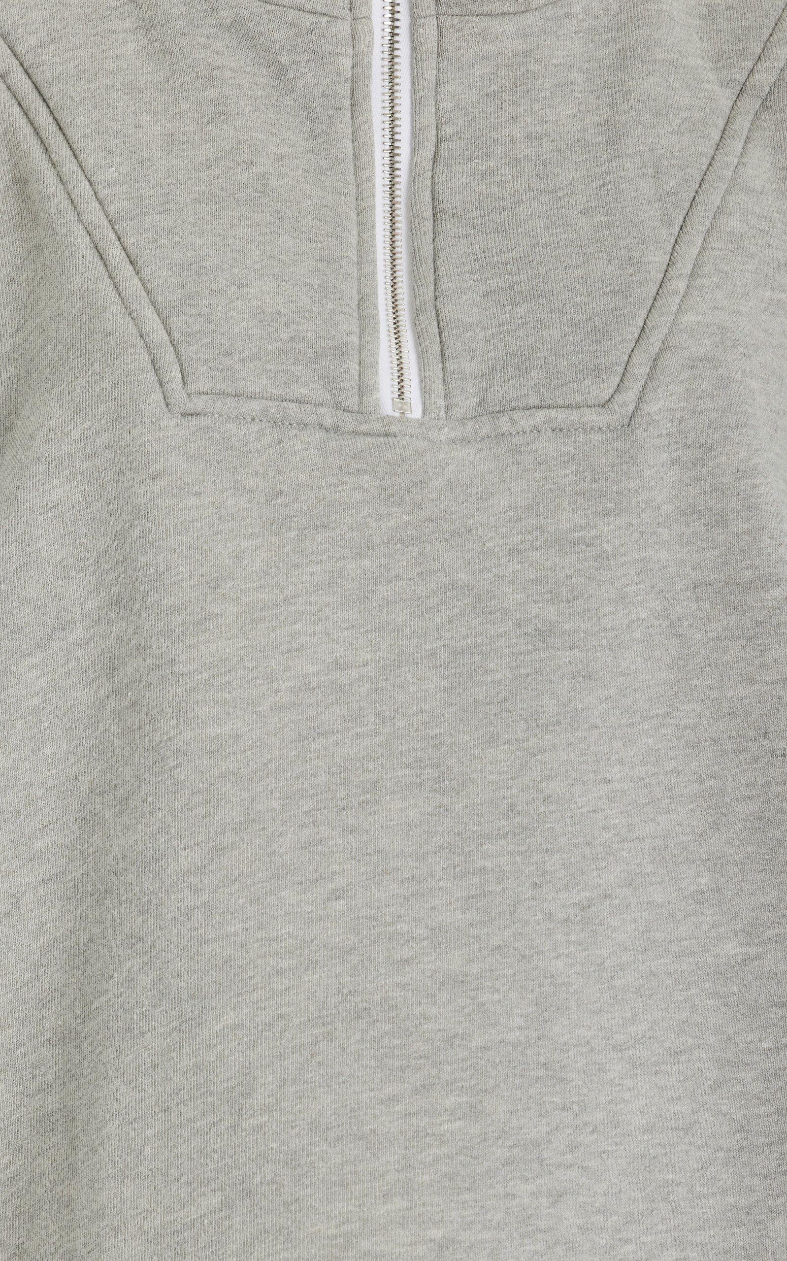 Haley Cropped Half-Zip Cotton Sweatshirt grey - 5