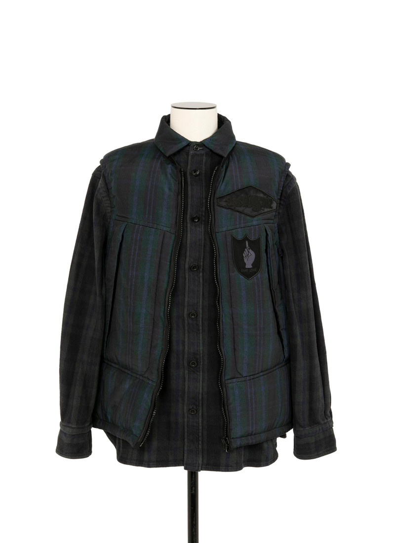 sacai Gonz Multi Patch Plaid Shirt 1