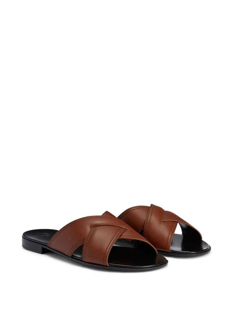Giuseppe Zanotti Flavio crossed-leather sandals outlook