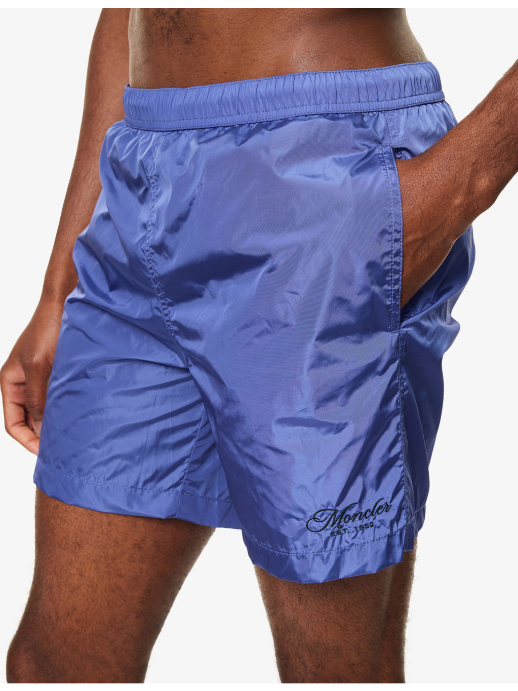 Embroidered-Script Relaxed-Fit Swim Shorts - 5