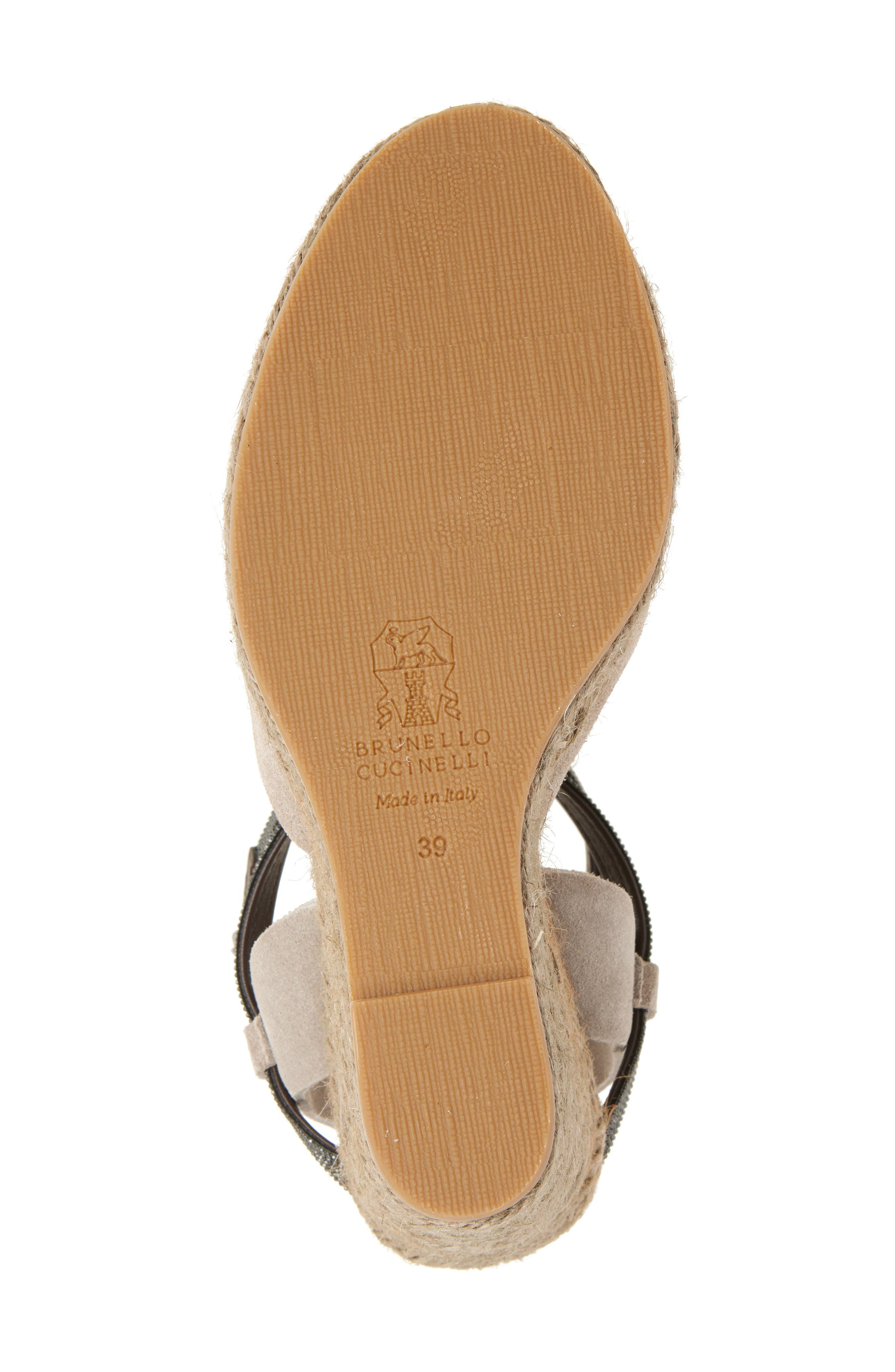 Monili Trim Espadrille Wedge Sandal - 6