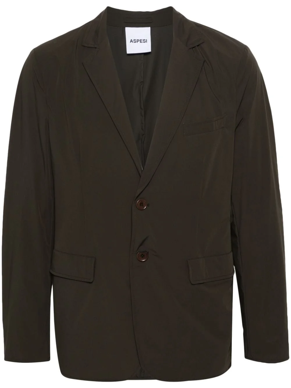 single-breasted taffeta blazer - 1