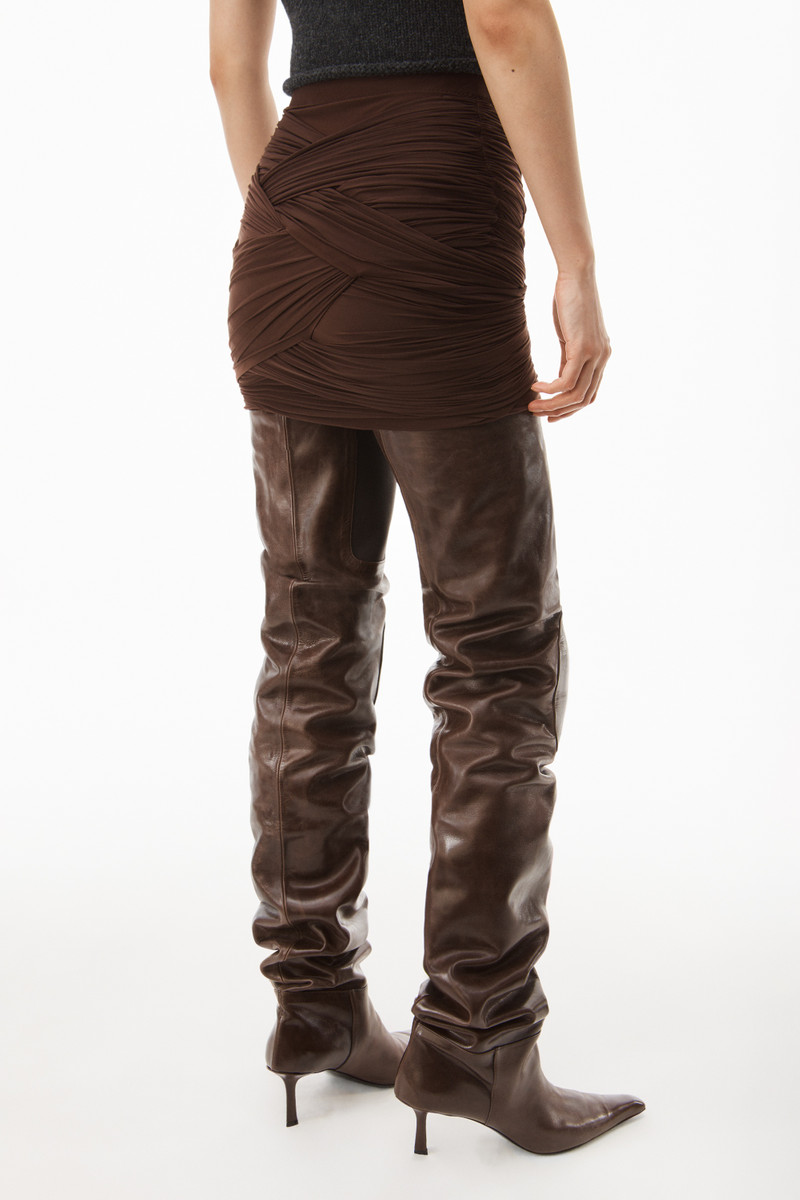 RUCHED MINI SKIRT IN HOSIERY JERSEY 5