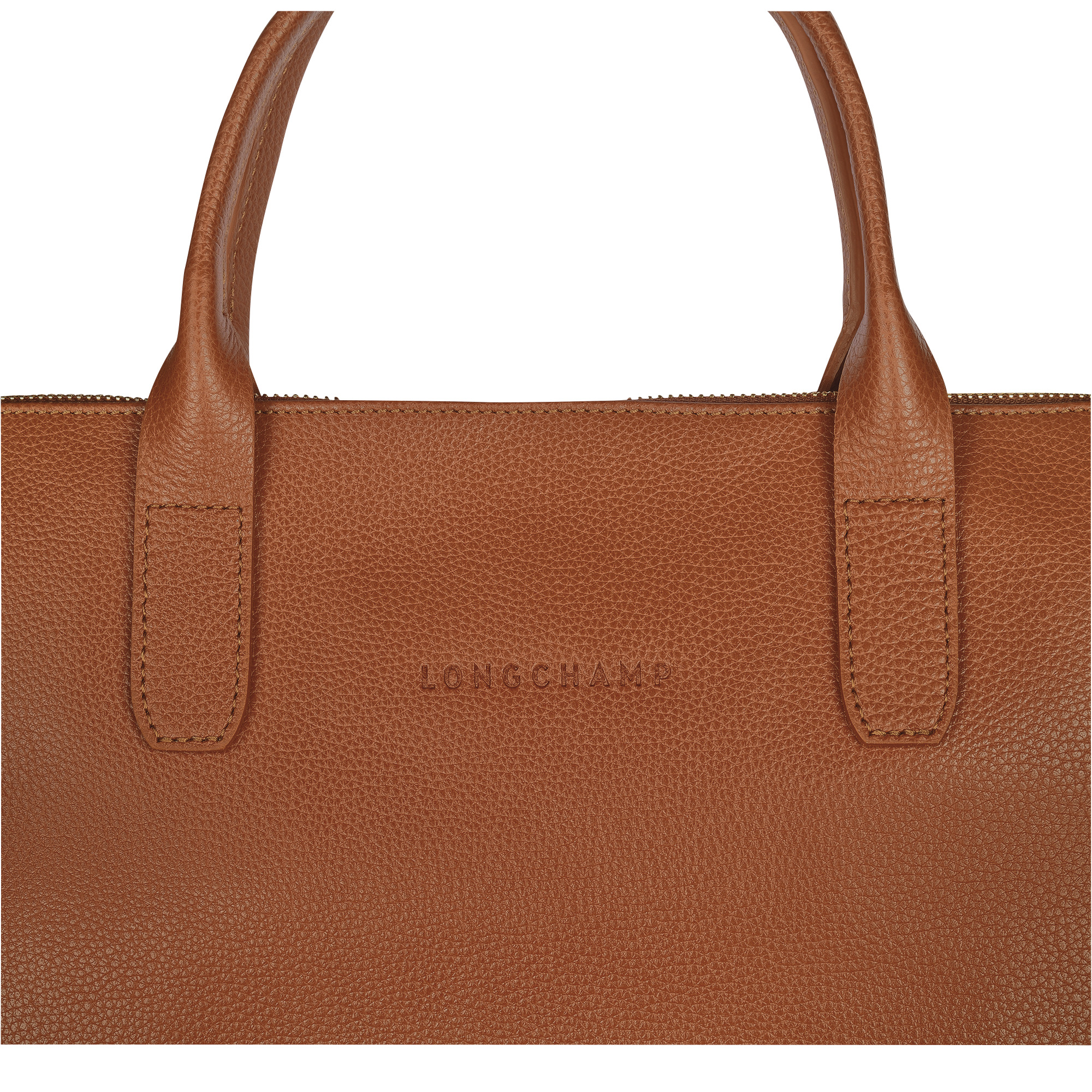 Le Foulonné S Briefcase Caramel - Leather - 6