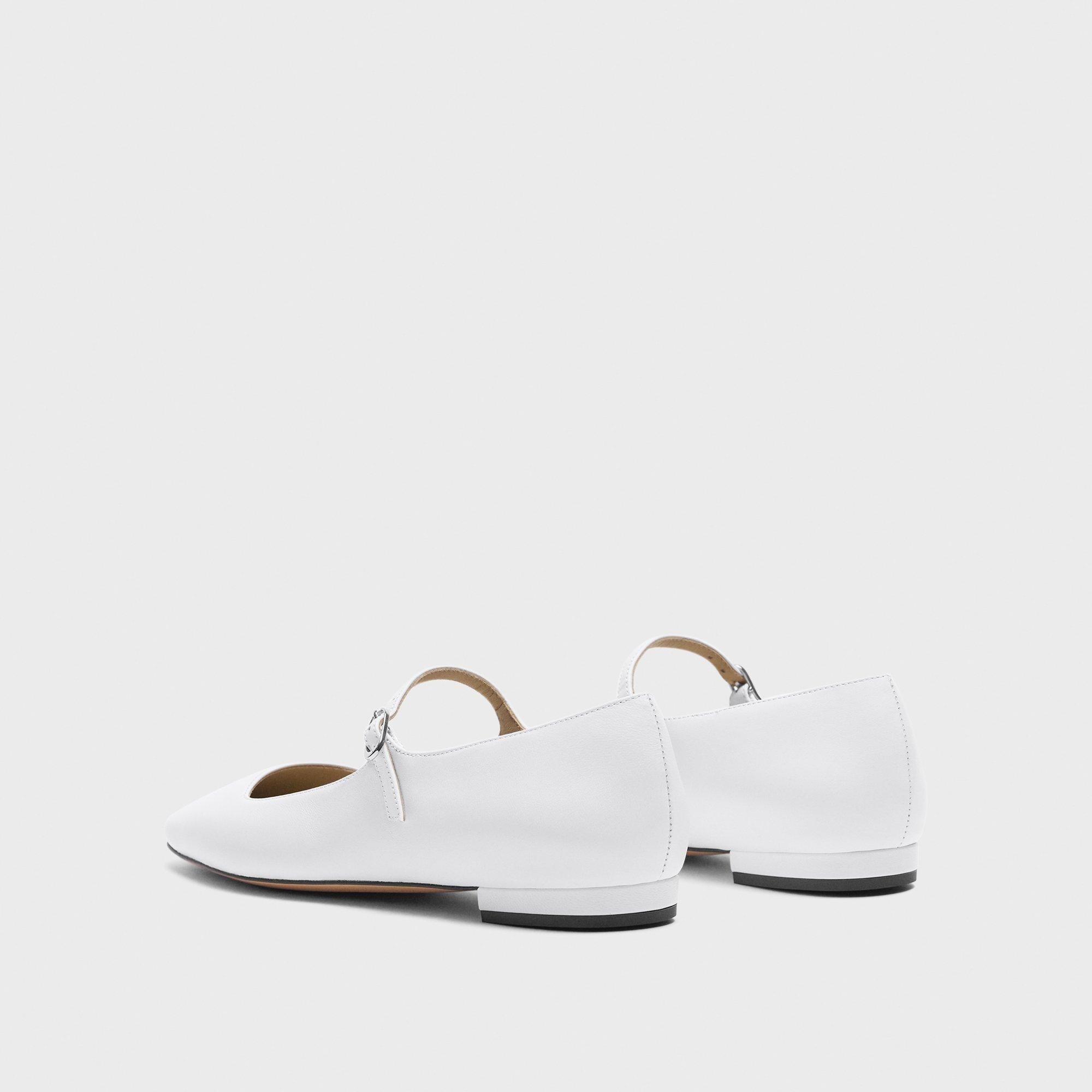 Mary Jane Ballerina Flat in Leather - 4