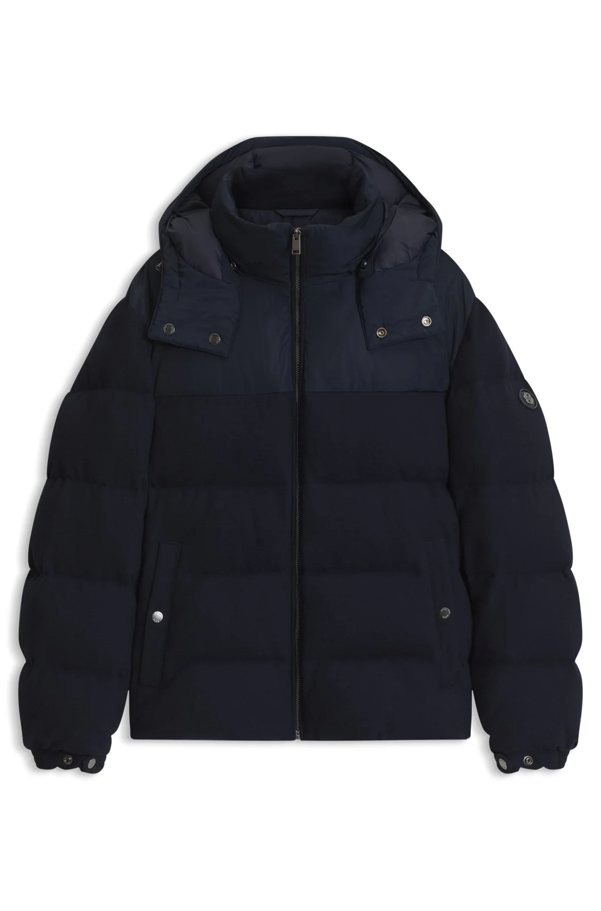 REMOVABLE-HOOD JACKET IN BRUSHED TWILL - 1
