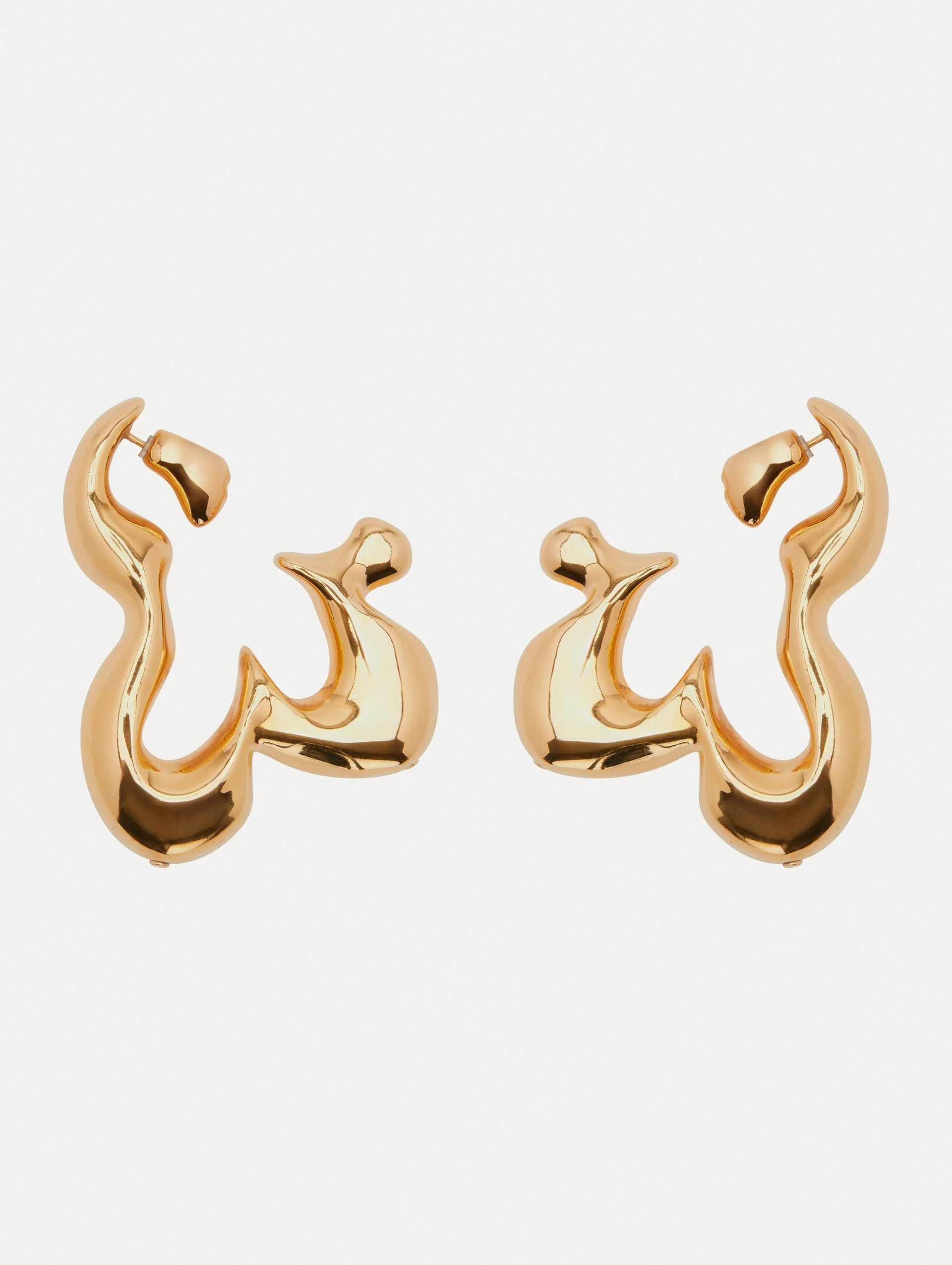 ABSTRACT FLOWER HOOP EARRINGS - 1