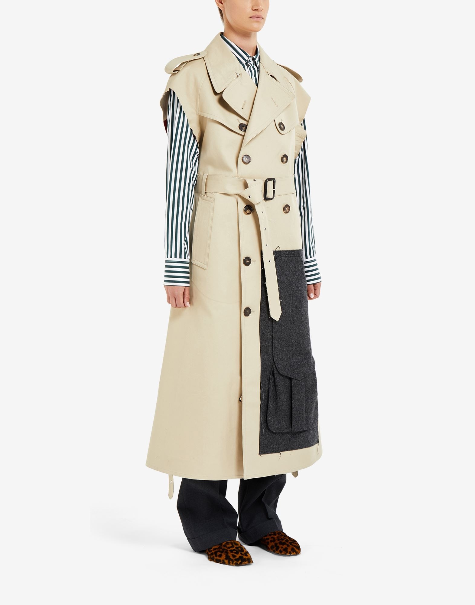 'Memory of' sleeveless trench coat - 3