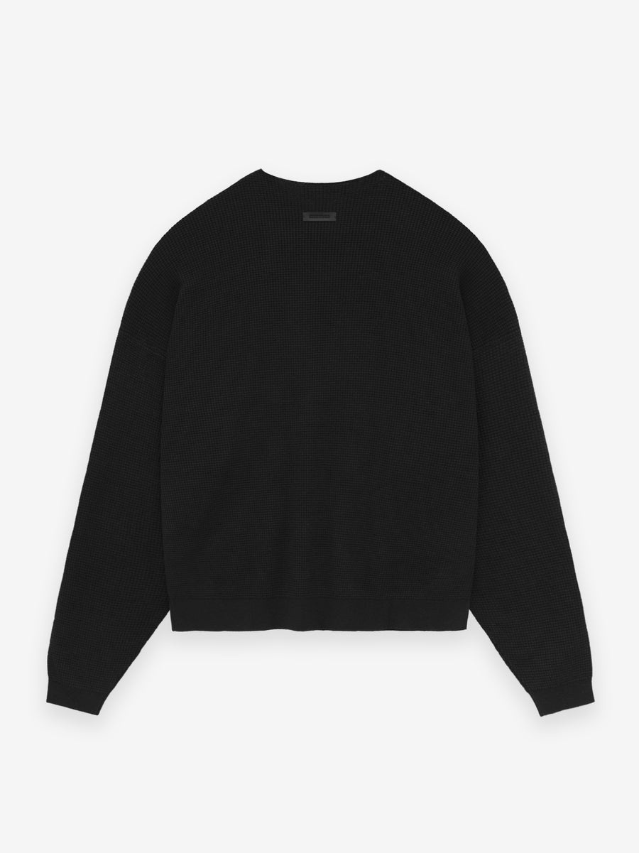 Waffle Crewneck Sweater - 2